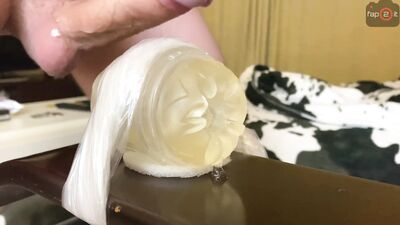 Intense Guy Orgasm while Fucking Fleshlight with Moans and Dirty Talk until Big Cumshot - 4K