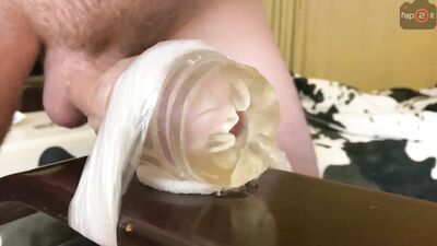 Intense Guy Orgasm while Fucking Fleshlight with Moans and Dirty Talk until Big Cumshot - 4K