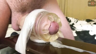 Intense Guy Orgasm while Fucking Fleshlight with Moans and Dirty Talk until Big Cumshot - 4K