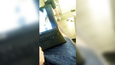 Jerking off while my roommate workout