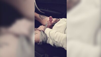 Horny Car Fun With Tattooed Lad