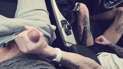 Horny Car Wank In Carpark