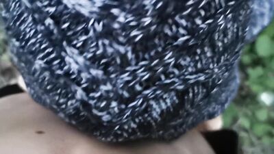 Twink gets a blowjob outdoors