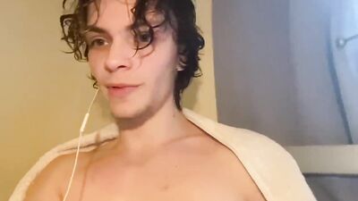 CUTE TEEN BOY MOANS AND CUMS WITH YOU, OUT OF THE SHOWER