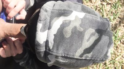 Sucking my fat cock in public !