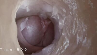 The guy found a way to find out what happens inside the anus during sex