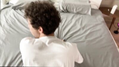 POV fucked the guy deeply, finished on his back and continued to fuck further