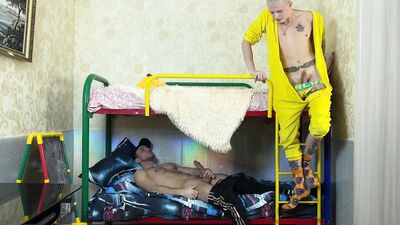 I burned my older stepbrother jerking off & he fucked me