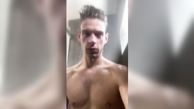 Jacking off in my friends shower!