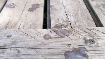 Парень трусах искупался со стояком в озере и дважды слил сперму