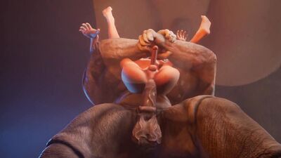 Rhino Cums Inside Twink Boy Hard (Furry Gay Sex) / Wild Life Furries