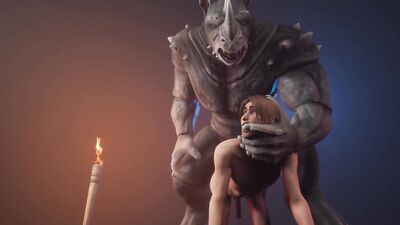 Rhino Cums Inside Twink Boy Hard (Furry Gay Sex) / Wild Life Furries