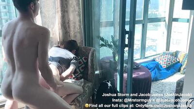 Skater Boy Twink sits on Older Jock's Cock and get the Cum Fucked Out of Him, Verbal, Step, Big Dick