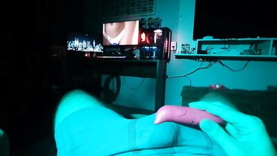 3 vibrators at the same time, cumming in underwear, solo male