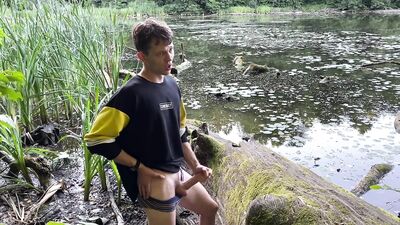 Naughty Teen Boy Jerking Off in Public Park , I Was Almost Caught ! / Big Dick / Cute / Fat Cock /