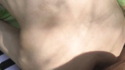In public, Femboy sucks my healthy cock and caresses my foreskin