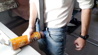 The guy after work in the office fucks an artificial vagina