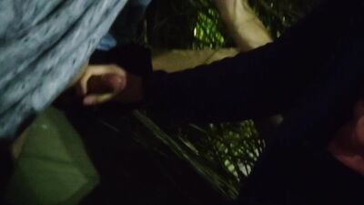 uncle jerk off and sucks his nephew in front of the avenue