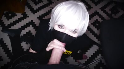 pretty femboy slut blowjob and facial POV