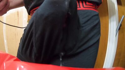 INTENSE Multiple Cumshots Through Underwear Using Penis Vibrator (Lots of Precum)