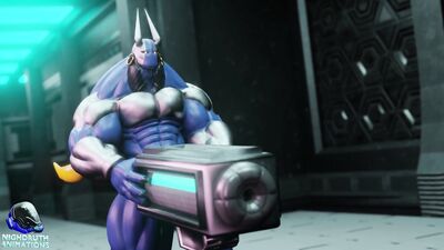 E-Zoid Finnter cock growth animation