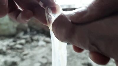 The janitor found a used condom and added his portion of sperm