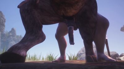 Big Muscle Man Fucks Grok Hard! Minotaur Cums A Bucket Full / (Gay Furry) / Wild Life Furries