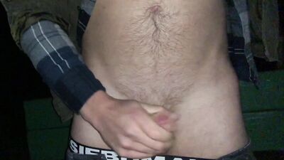 Cruising in public park + huge cumshots