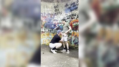 Big Brother Gives Little Brother Blowjob in the Forest