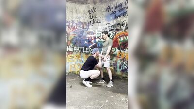 Big Brother Gives Little Brother Blowjob in the Forest