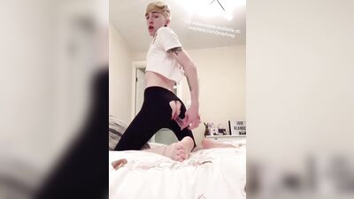 young fem twink breeds his hole and cums