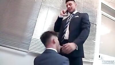 Office Sex Scandal: Suited Up for Intense Gay Blowjobs and More!