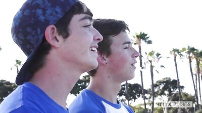 HelixStudios - Bayside Boys - Troy Ryan and Grayson Langes Beachside Bonding
