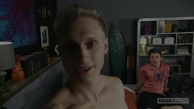 Helix Studios Presents: Strapping Saxons Stroke Session underwear-loving stud takes on Max Carter in an explosive jerk off showdown