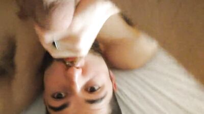 Hairy Guy Sucks Himself Off in Bed