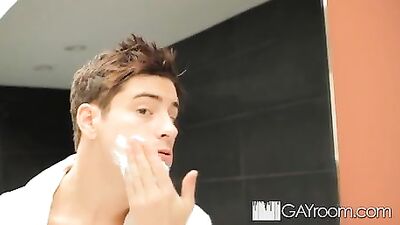 Gay Porn - Intense Anal Sodomy with a Hunky Guy, Cum-filled Butt Examination and Sexy Bathroom Encounter