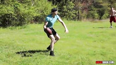 Gangbang Games with the Boys: Jack Hunter Brings Out the Football for a Hot Summer Day of Gay Porn Sampling!