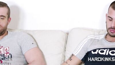 Jogging Macho Males Dominate Their Foot-Worshipping Slave in HardKinks