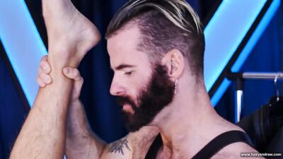 Raw and Hairy Fetish: Brendan Patrick and Alex Hawk - Leather Bondage Gay Sex