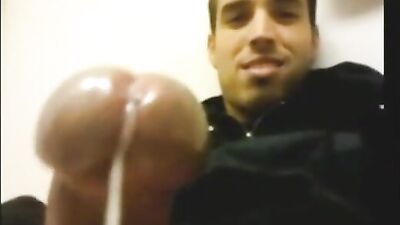 Gay Arab Cam Ejaculation! Circumcised Arab Spews Cum on Camera. Close-up of Semen.