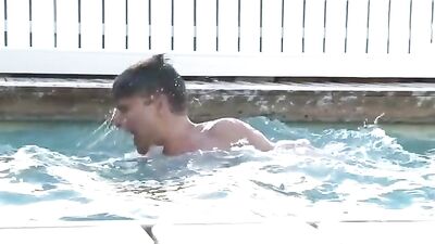 Sipping Cocktails by the Pool while Watching your Boyfriend Get Banged Outside