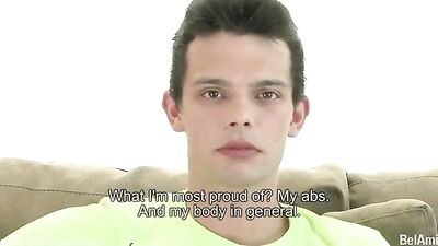 Young and Natural Mini-Me Pleases Himself in the Kitchen!