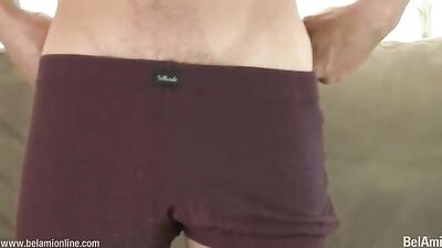 Young and Natural Mini-Me Pleases Himself in the Kitchen!