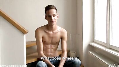 Young, Straight-Acting Twink Auditions for Gay Porn Shoot and Shows Off His Huge Cock