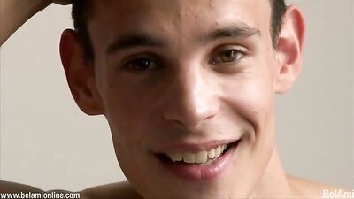 Young, Straight-Acting Twink Auditions for Gay Porn Shoot and Shows Off His Huge Cock