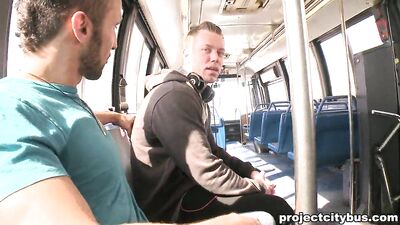 Bus Stop Exhibitionism: Gay Porn in the City!