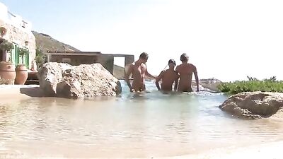 Sexy Pools: A Three-Way Thrill with Helmut Huxley, Jerome Exupery and Bastian Dufy