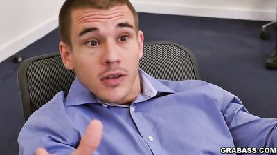 Office Orgy: Sucking the Bosss Dick Under His Desk Turns into a Wild Anal Sex Party!