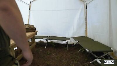 Army Buddies Share a Hot New Recruit - Axel Kane, Vadim Black and Tobiass Army Casino Plan