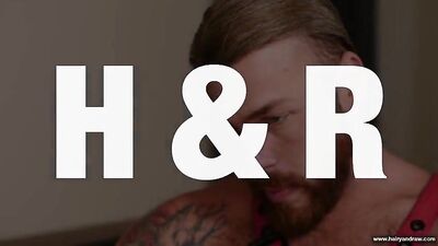 Gay Porn: Harnessed Chubby Men in Leather Rub Each Others Hairy Asses, with One Submissive Sucking His Dominant Partners Sweaty Hole.